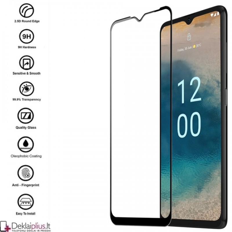 Telefono ekrano grūdintas stiklas - per visą ekraną Nokia G22 Telefono ekrano grūdintas stiklas - per visą ekraną Nokia G22